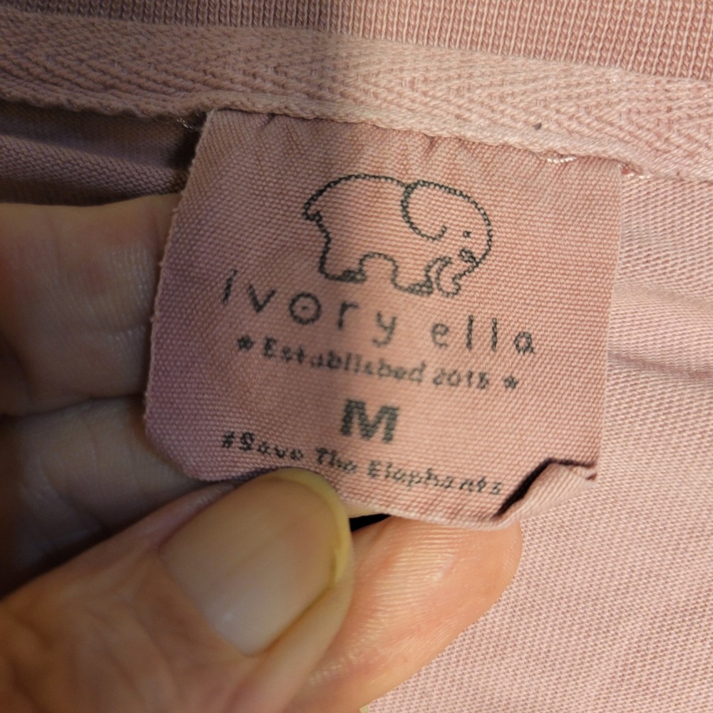 Ivory Ella Long Sleeve T-Shirt Womens Medium Pink Good Wave Graphic Aquarius - Picture 5 of 10
